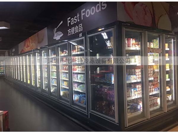 江门超市冷藏玻璃展示立柜