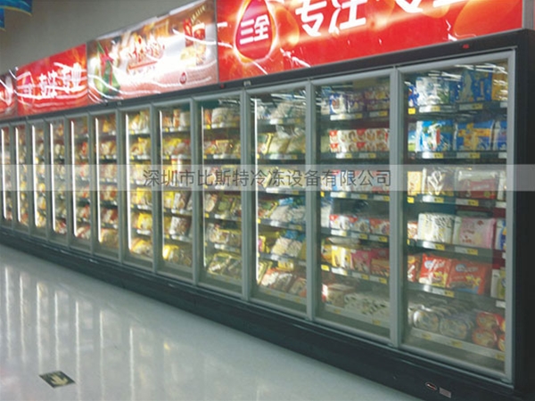 江门超市冷冻玻璃展示立柜